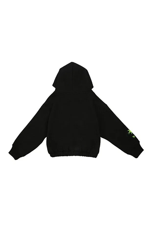 Детский спортивный костюм для девочек с капюшоном High Five, Black — фото 2