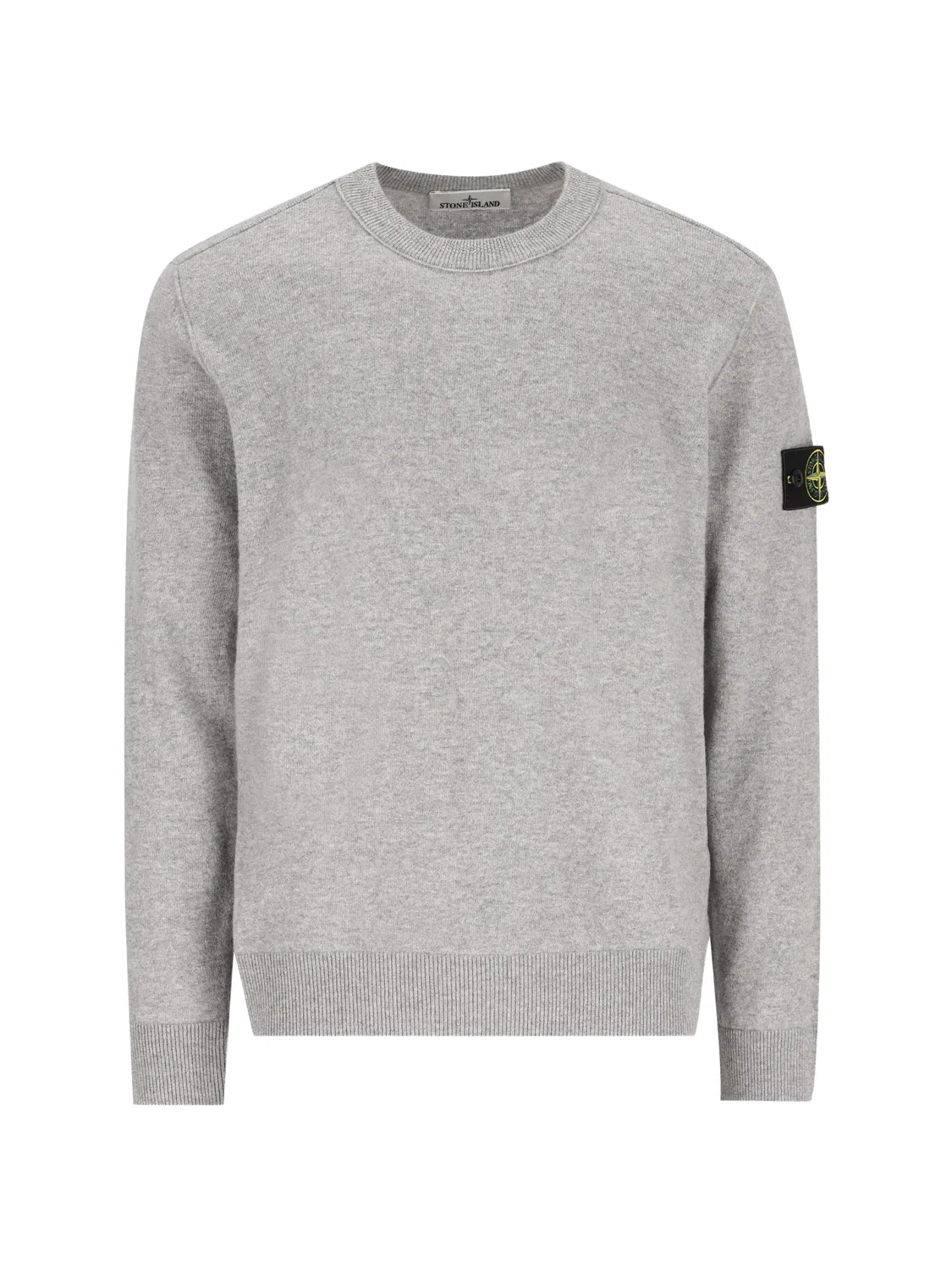 Stone Island Джемпер из шерсти серый меланж