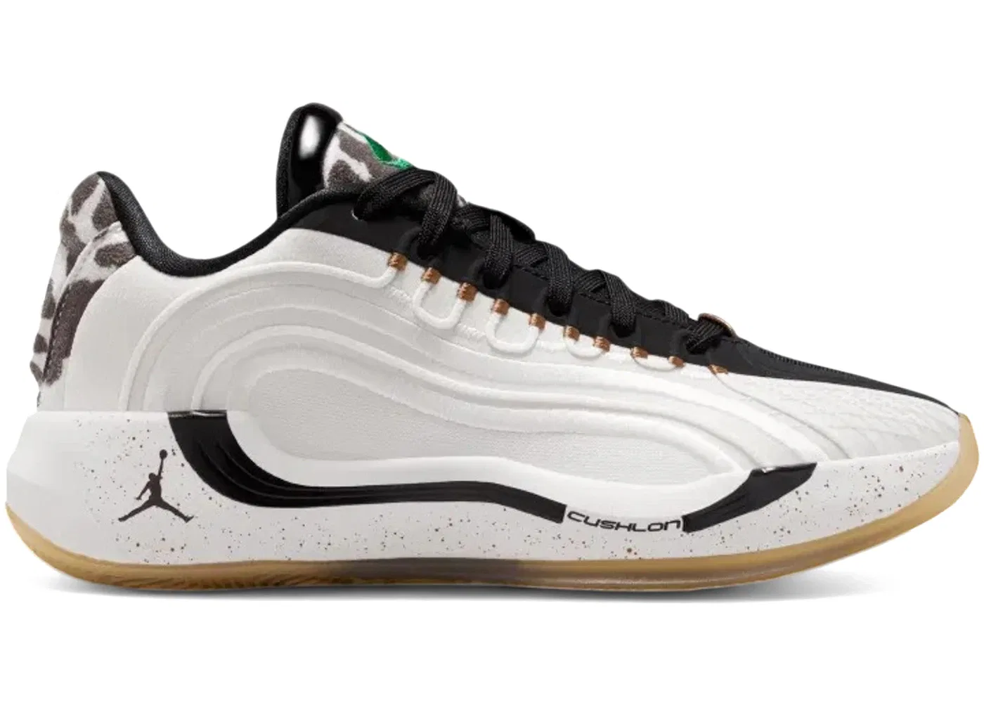 Детские кроссовки для мальчиков с принтом Jordan Luka 4, Summit White/Pine Green/Canyon Gold/Black/Gum Light Brown/Infinite Sable