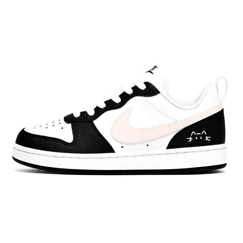 Детские кроссовки-скейтборд с низким верхом Nike Court Borough, Black Pink Color Block — фото 3