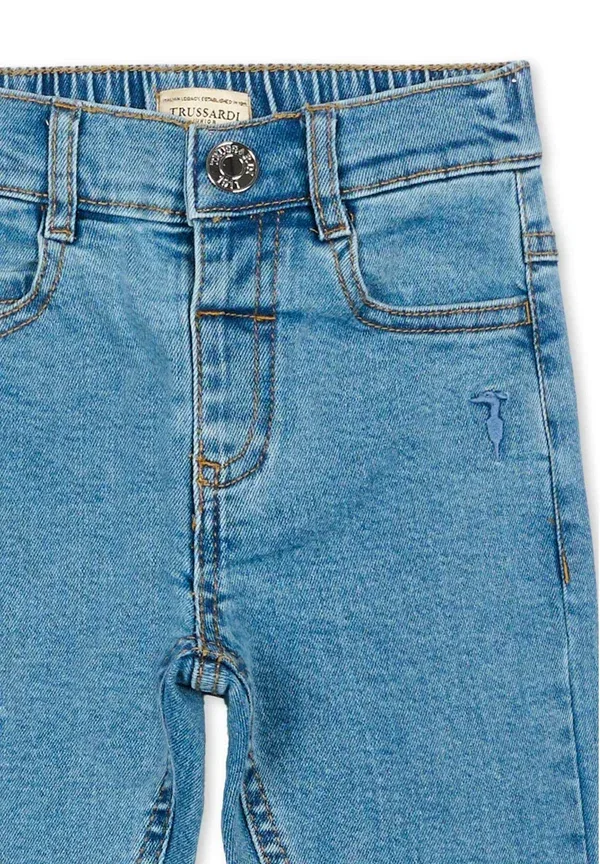 Джинсы хлопковые Straight Leg Jeans Tru Trussardi Junior, Denim, деним — фото 3