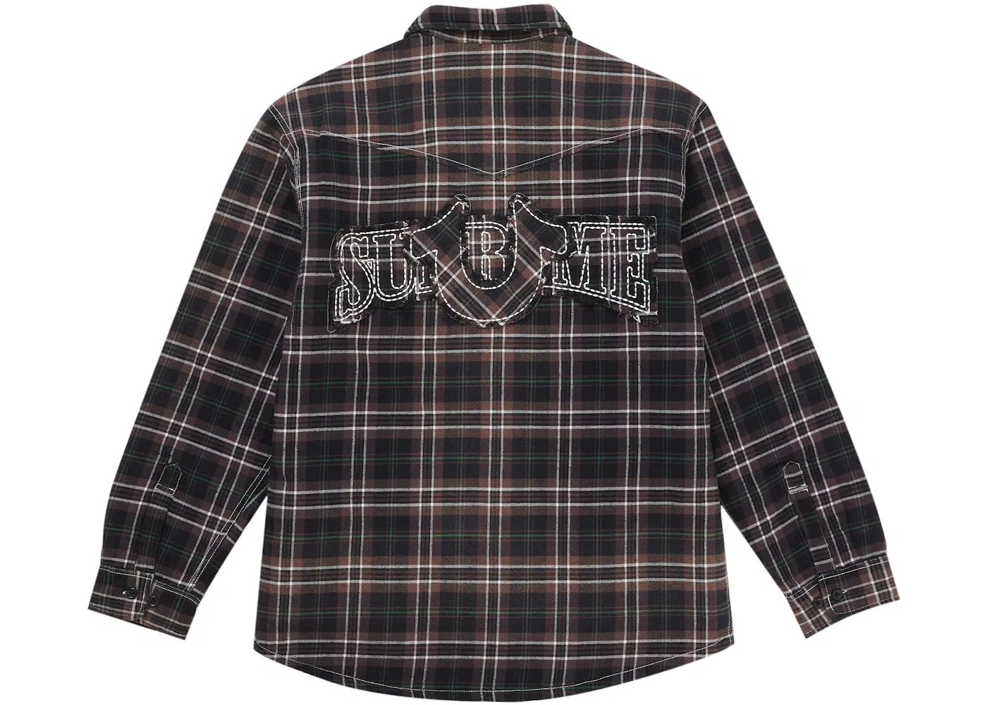 Мужская рубашка с начесом и стеганой подкладкой Supreme True Religion, Black — фото 3