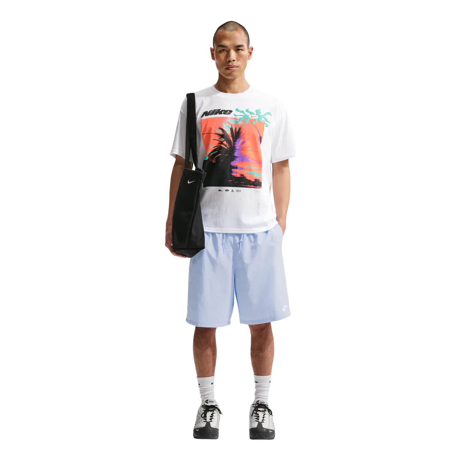 Мужские шорты с принтом Nike Sportswear Club Hydrogen Blue White, синий