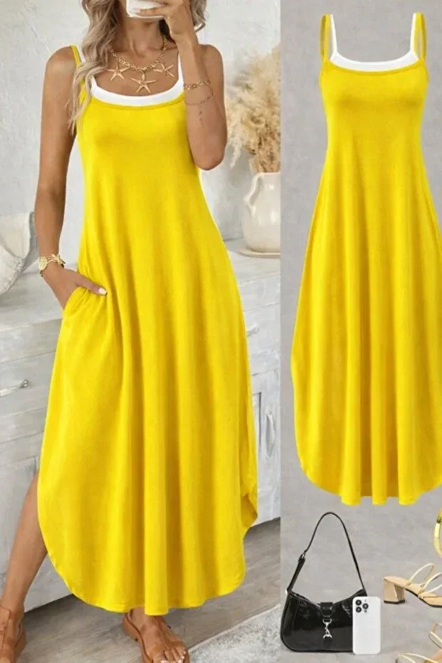 Детское платье с длинным рукавом Pazarcan, Yellow