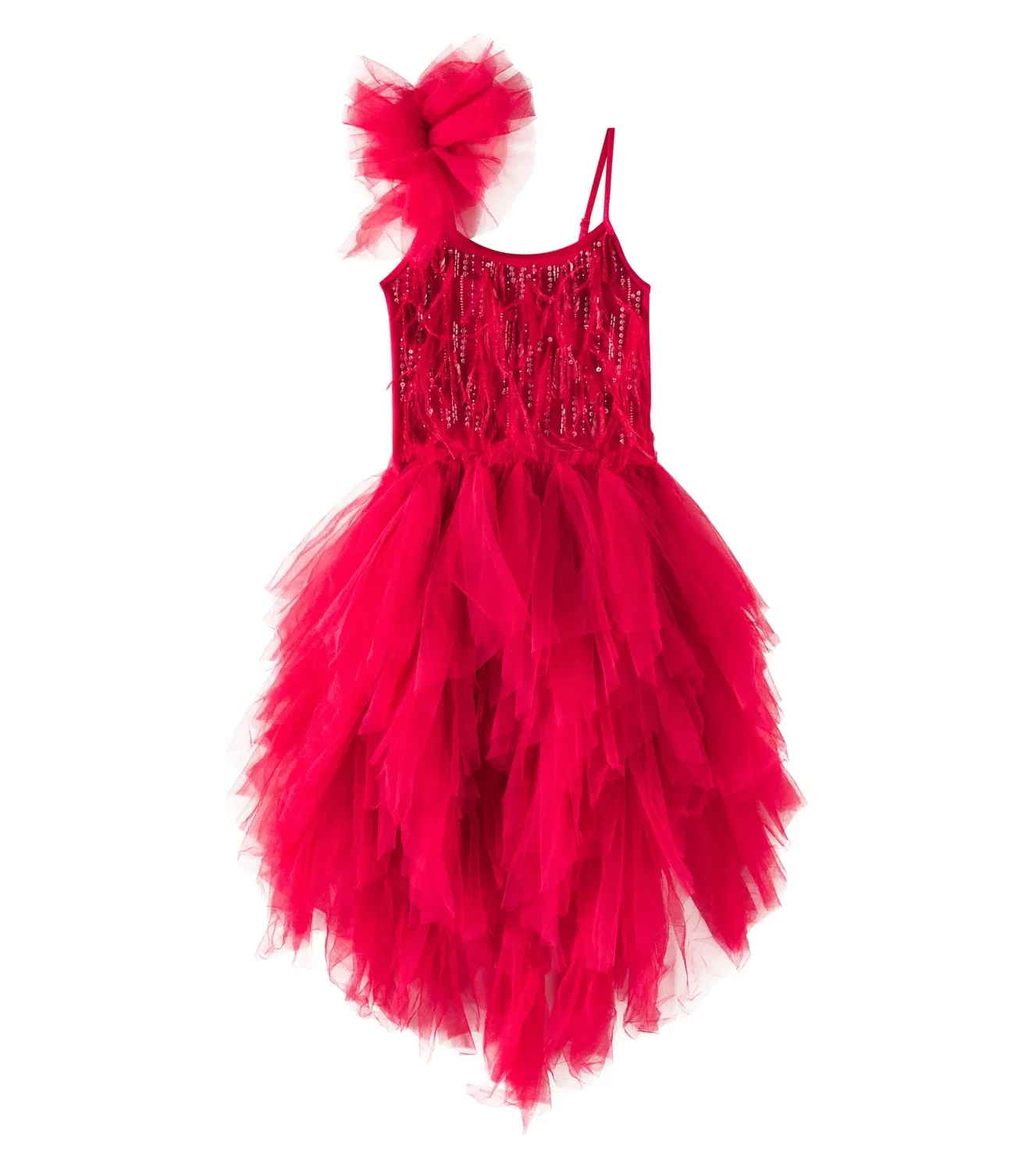 Платье из тюля Ruby Dazzle с украшениями Tutu Du Monde, красный