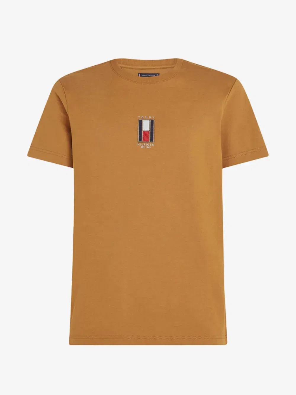 Футболка с логотипом-вышивкой Tommy Hilfiger, бежевый