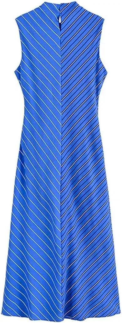 Женское летнее платье миди с полосками, Striped — фото 4