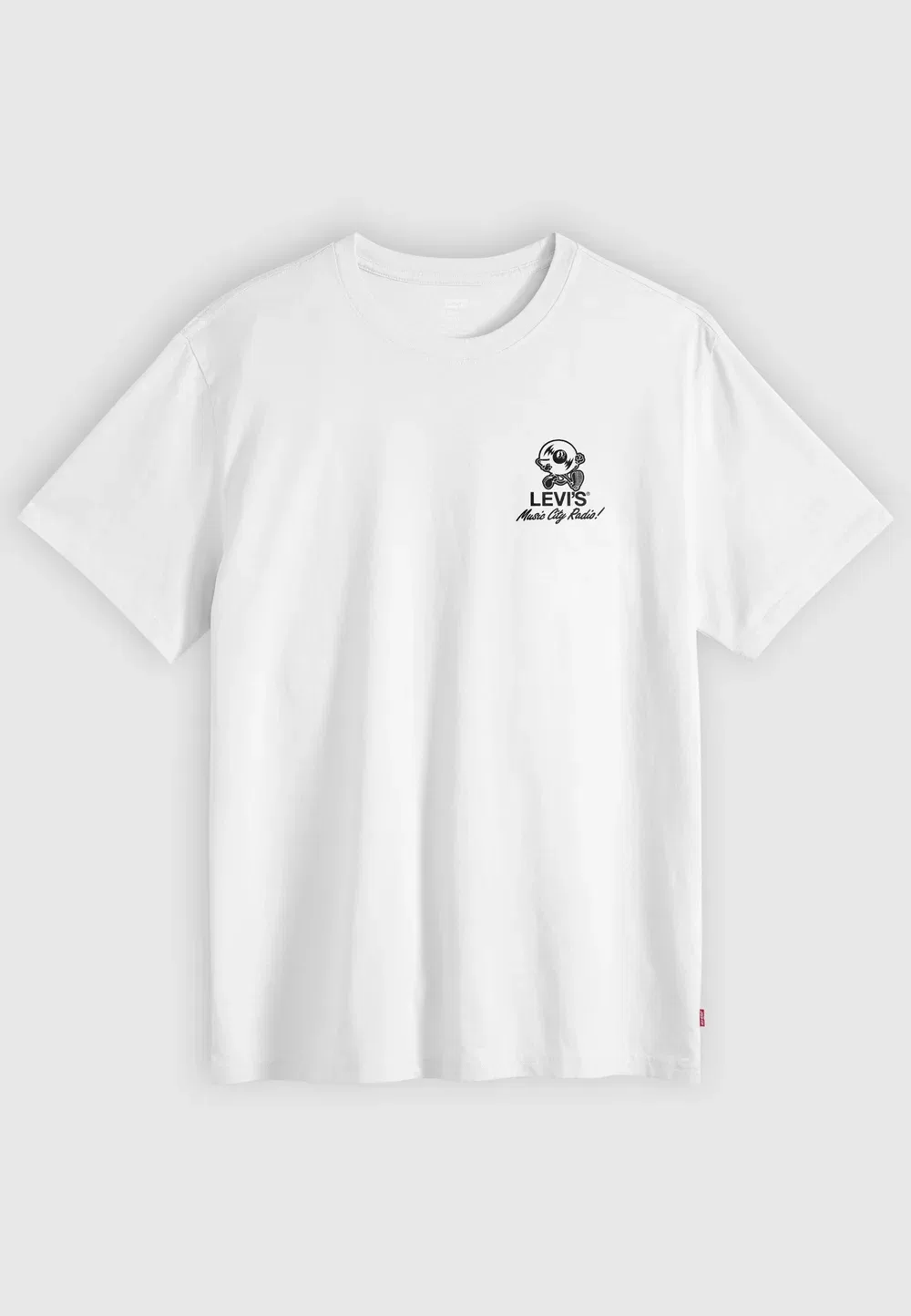 Футболка свободного кроя с принтом Levi'S, Music City Vinyl 2 White+ Body Music City Vinylsblack Back Graphic In Black — фото 4
