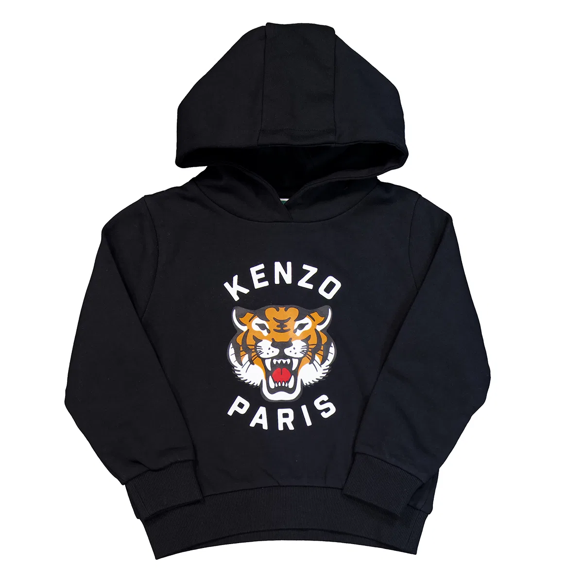 Худи из хлопка с принтом Kids Logo Tiger Cotton Hoodie Kenzo, Slate Blue