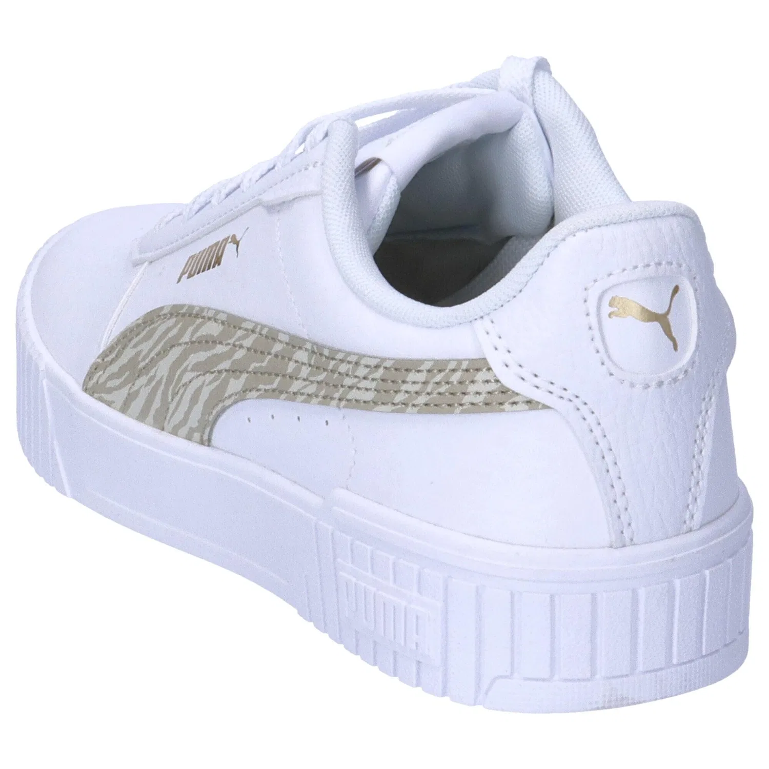 Детские кроссовки с принтом Carina 2.0 Zebra Puma, Weiss — фото 4