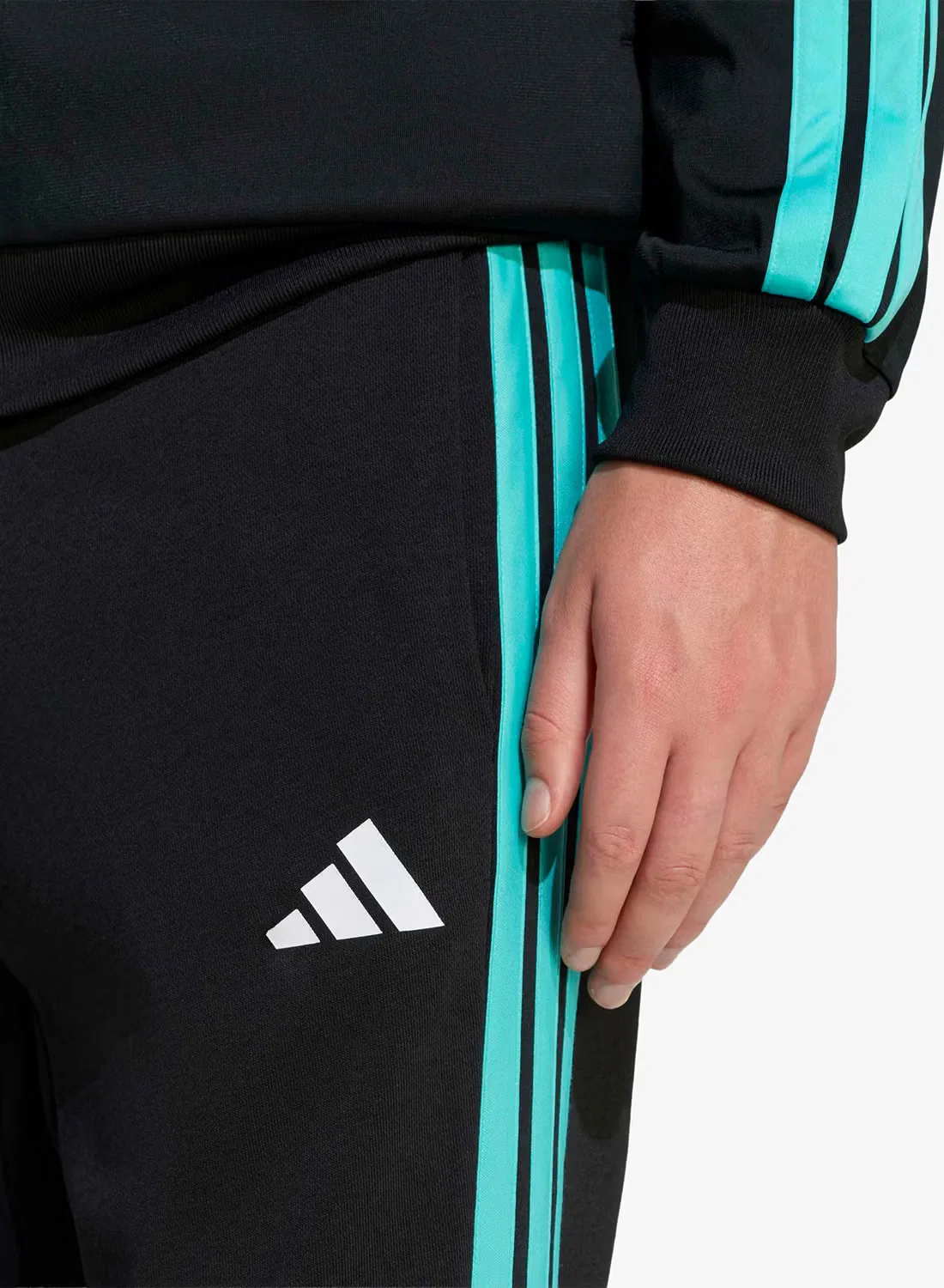 Штаны с кулиской Mercedes DNA Adidas, черный — фото 4