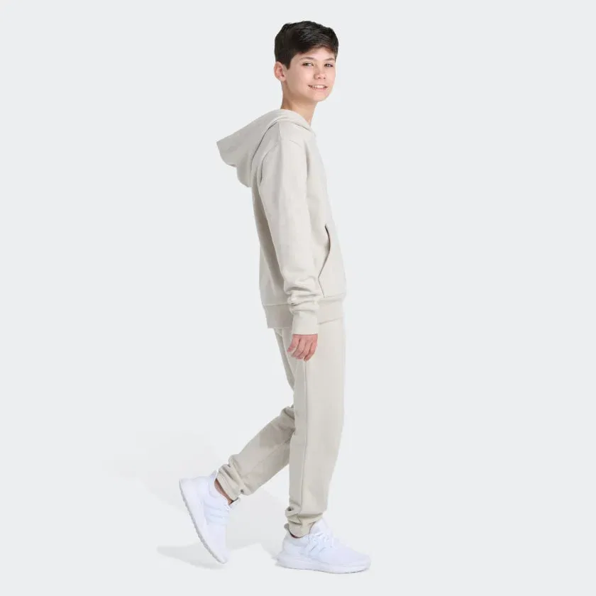 Детский комплект из флиса с длинным рукавом и брюками adidas, Alumina — фото 4