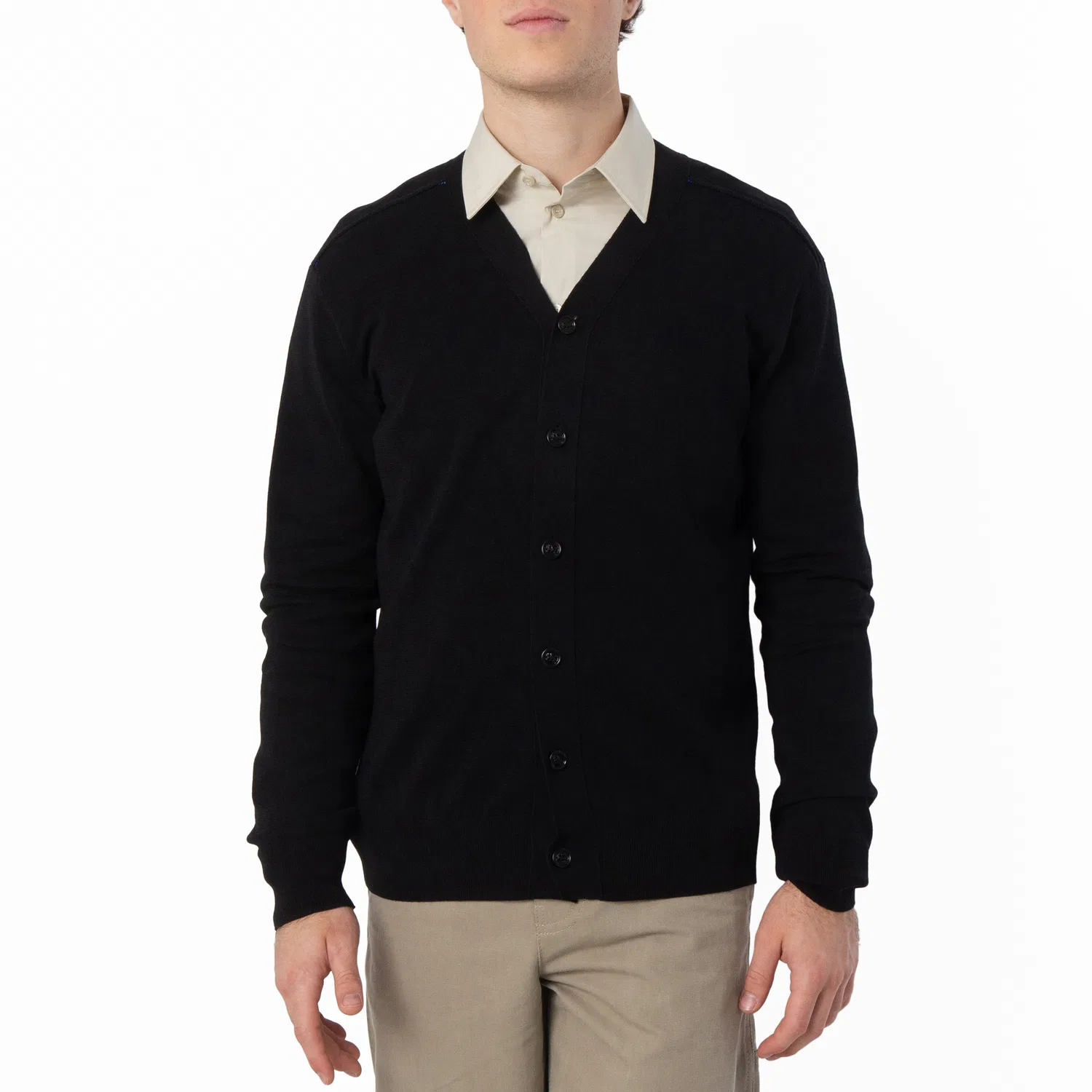 Кардиган V-образным вырезом из шерсти Burberry, Black