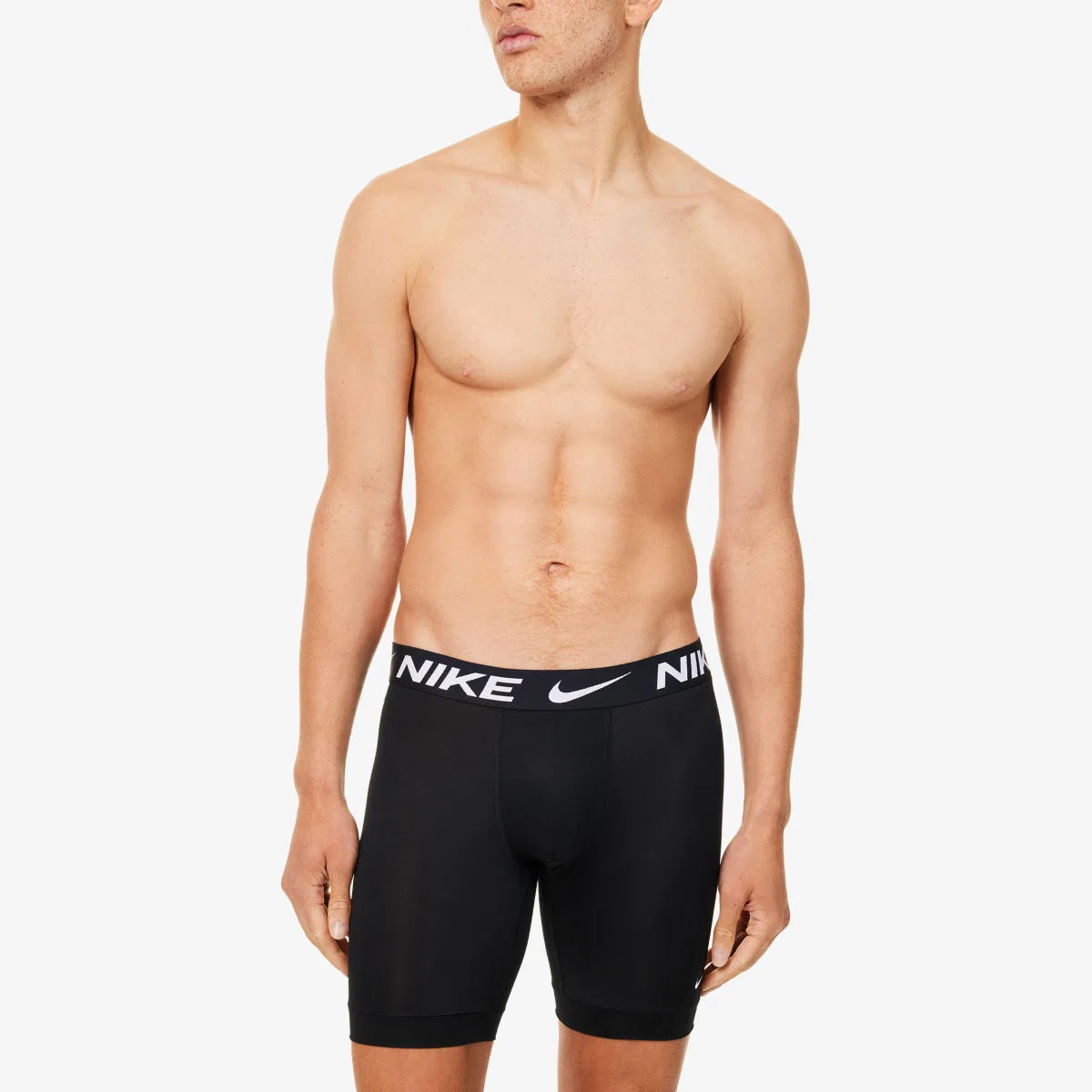 Комплект из трех длинных боксерских трусов Dri fit из эластичного трикотажа Nike, черный — фото 2