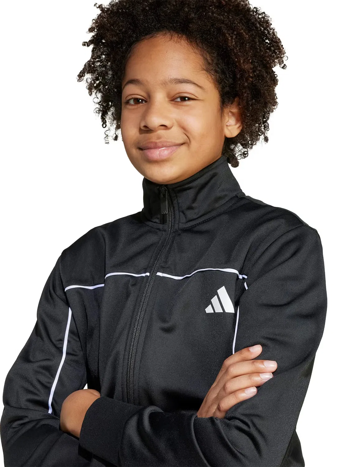 Спортивный костюм из трикотажа Youth Tricot Colour Pop Adidas, черный — фото 3