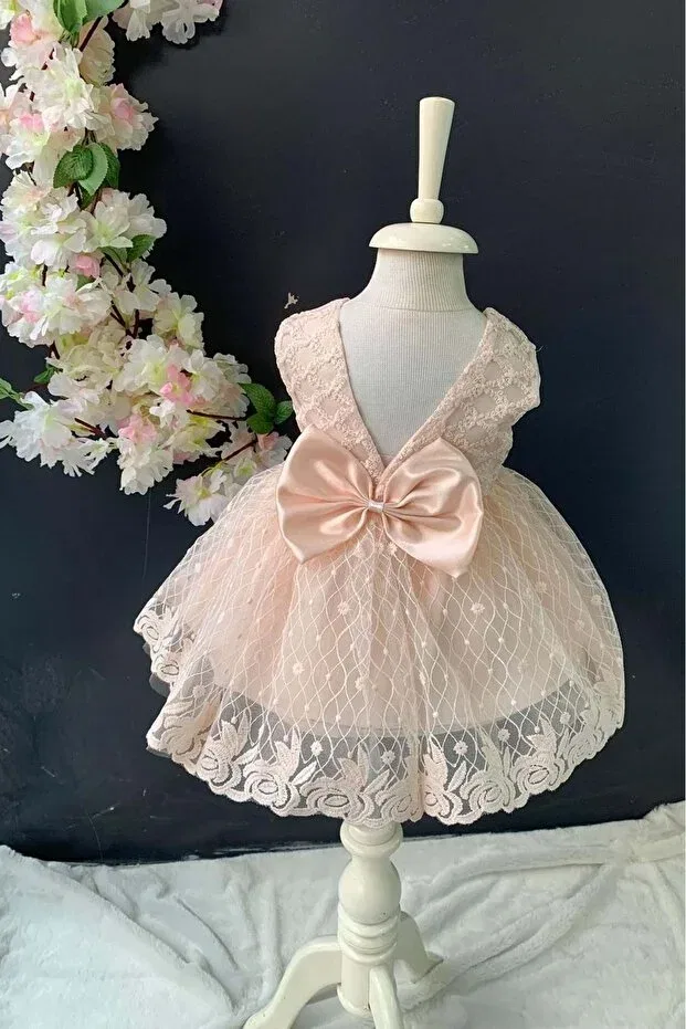 Детское платье для девочек с кружевом Daisy lace Mnk Baby&Kids, Somon — фото 2