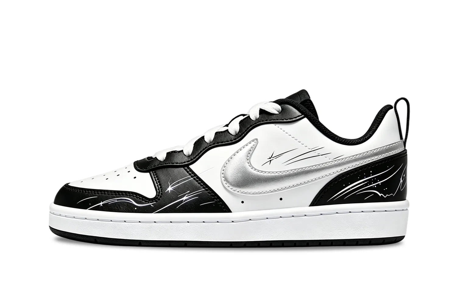 Детские кеды для скейтбординга с принтом панды Nike Court Borough Stellar Orbit Panda, Черный