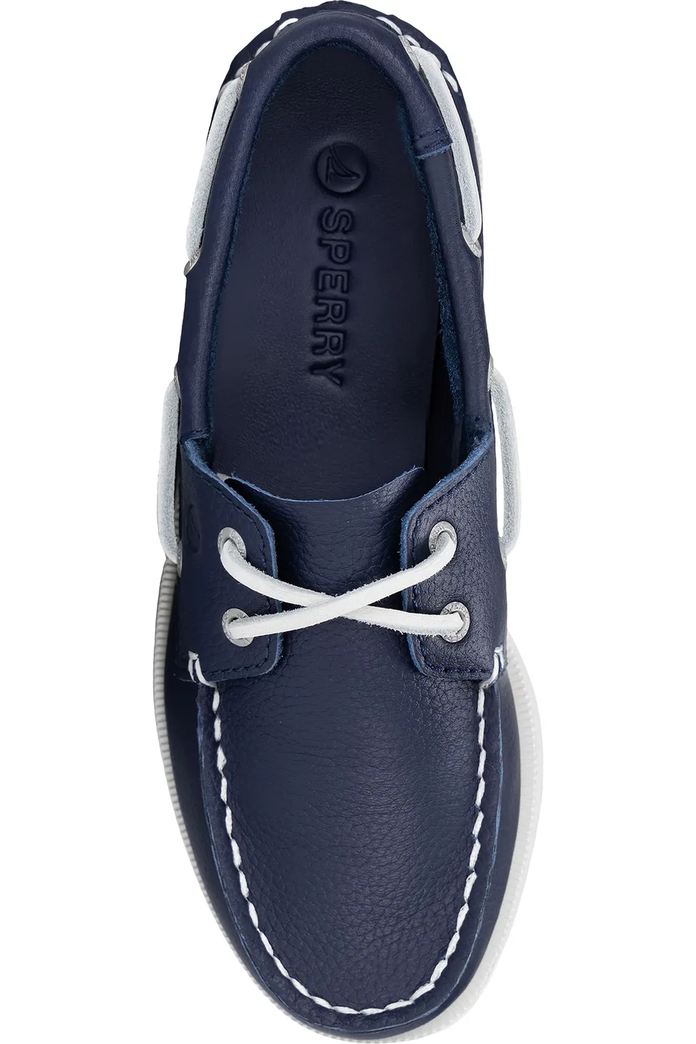 Детские туфли лоферы на плоской подошве Authentic Original Boat Shoe Sperry, Midnight Blue — фото 3