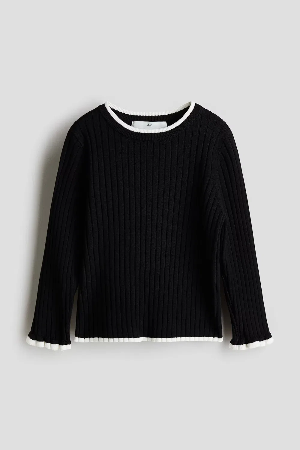Ребристый свитер H&M, Schwarz