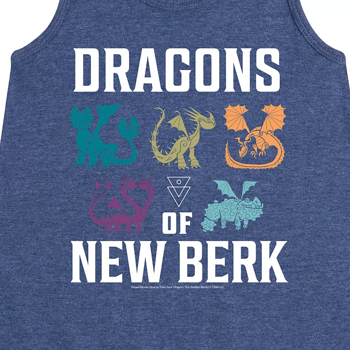 Детское платье-трапеция без рукавов Dragons Of New Berk How to Train Your Dragon, Heather Navy — фото 2
