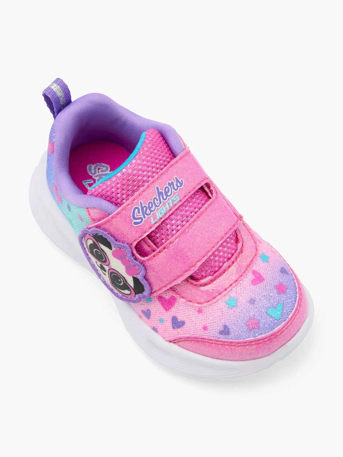 Детские кроссовки со светодиодами Skechers WAVE GLOW, розовый — фото 2