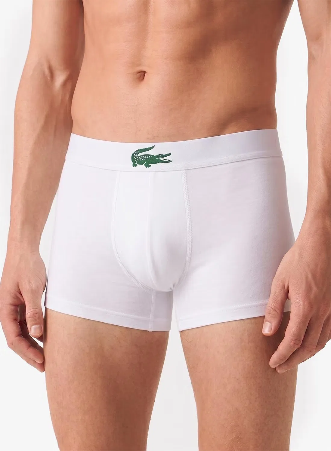 Трусы-боксеры с логотипом, комплект из 3 штук, Lacoste, белый — фото 3