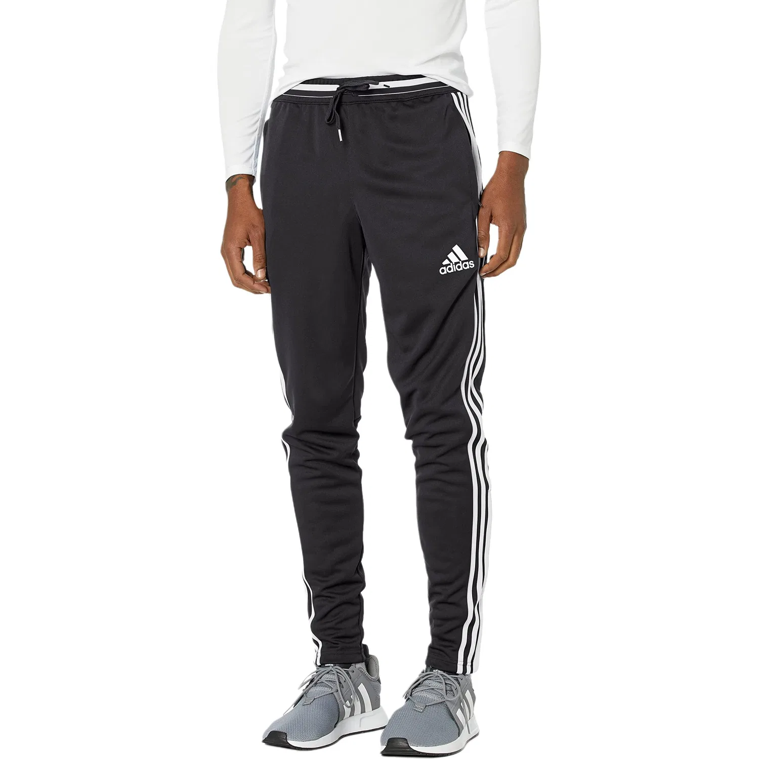 Мужские трикотажные спортивные штаны в винтажном стиле Adidas, Black — фото 4