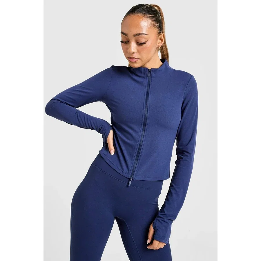 Женский свитшот с длинным рукавом Nike Zenvy Dri-Fit Full-Zip, Темно-синий