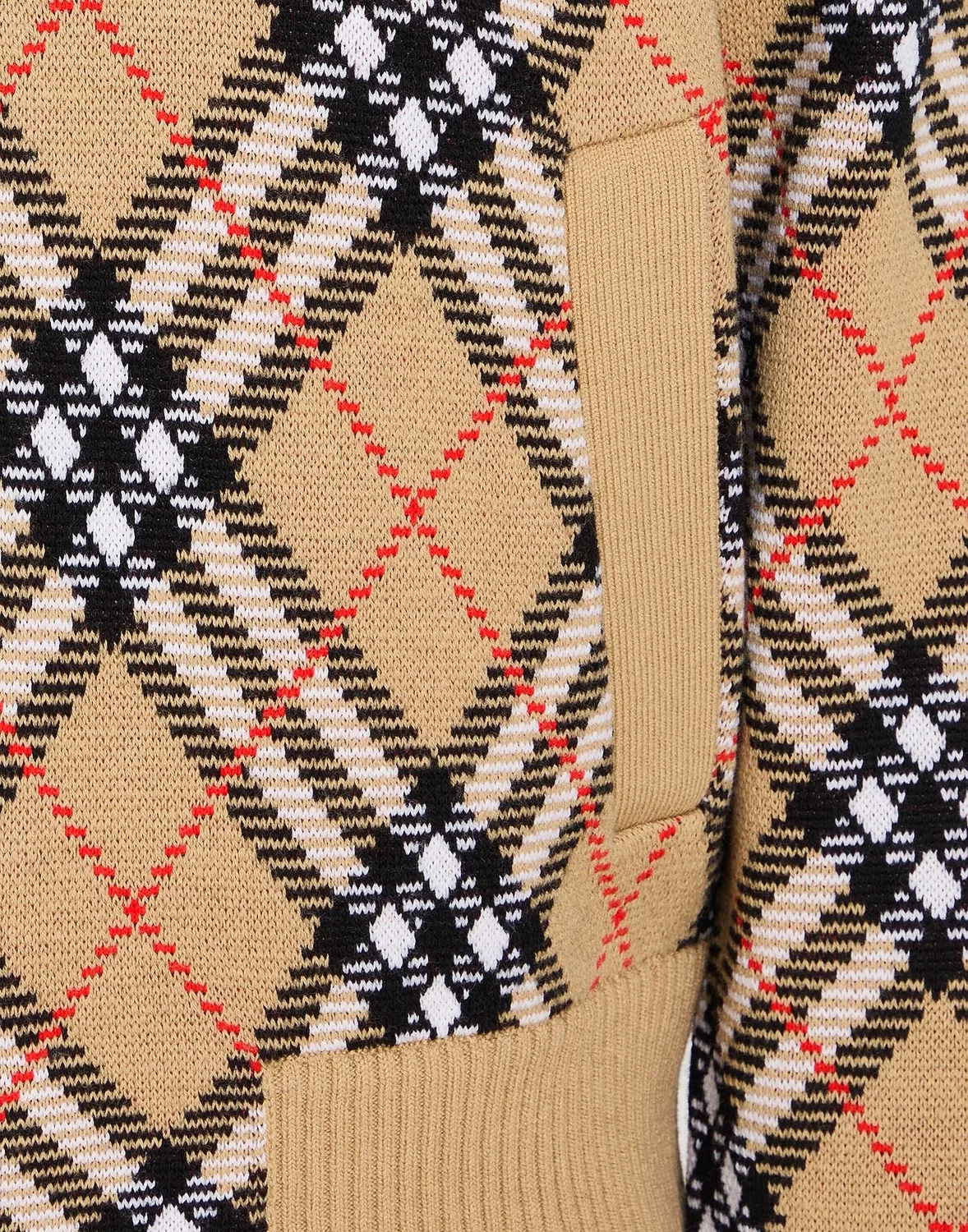 Женский кардиган с принтом Burberry, коричневый — фото 4