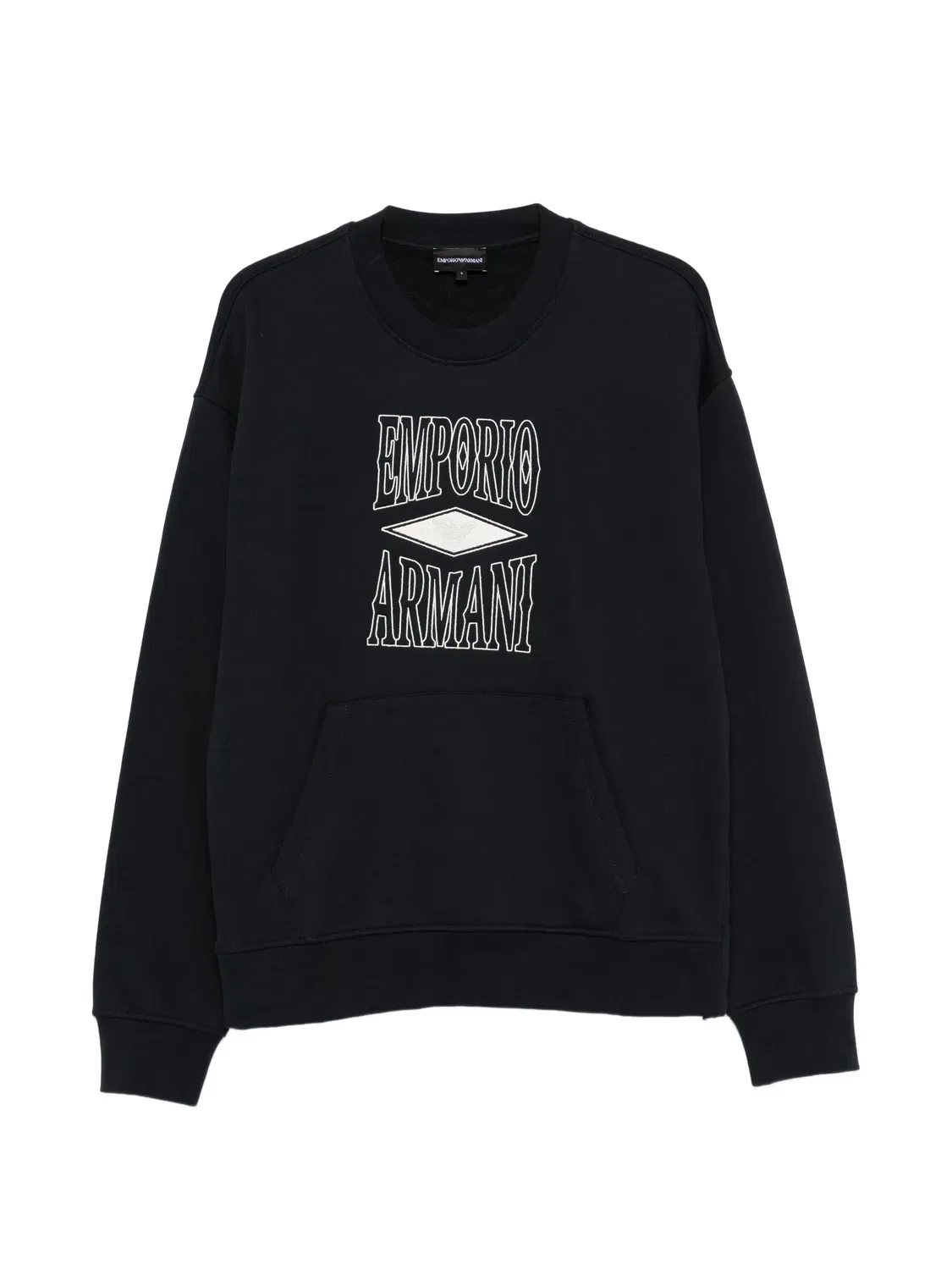 Свитер на молнии с вышитым логотипом Emporio Armani, синий