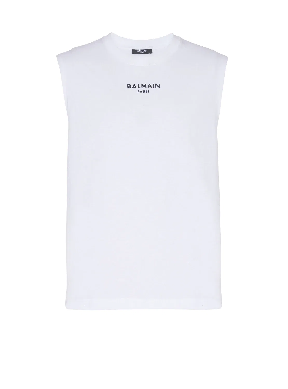 Майка с вышивкой Balmain Paris, белый