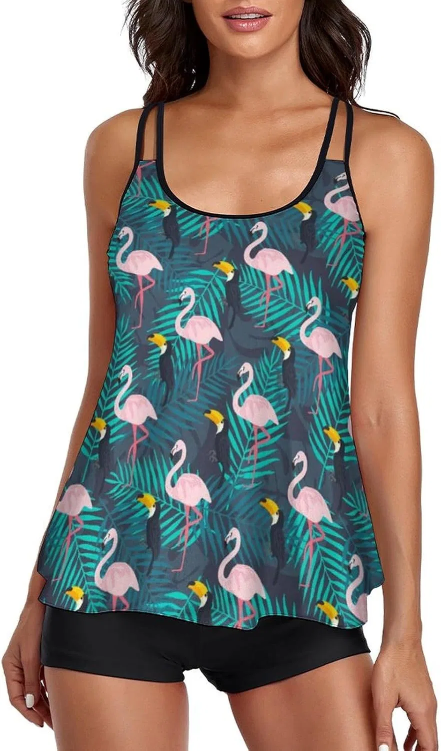 Женский танкини с ребристой текстурой Flamingo Stand Tall, Flamingo Stand Tall-8