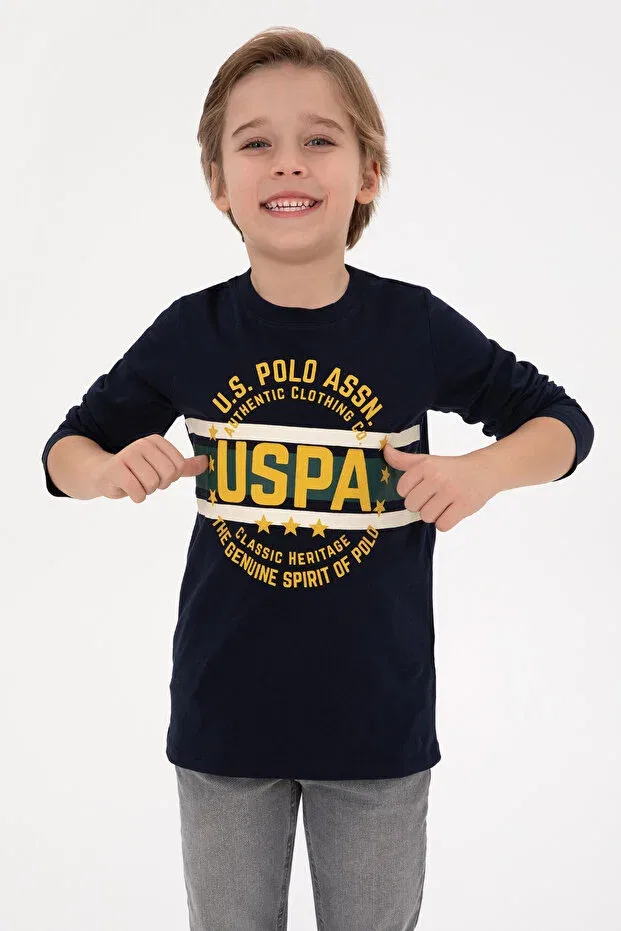 Детские свитшот для мальчиков хлопковый U.S. Polo Assn., Navy Blue