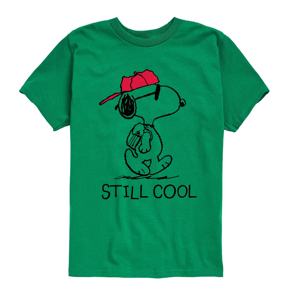 Футболка с принтом Snoopy Joe Cool Still Cool Peanuts, Kelly Green