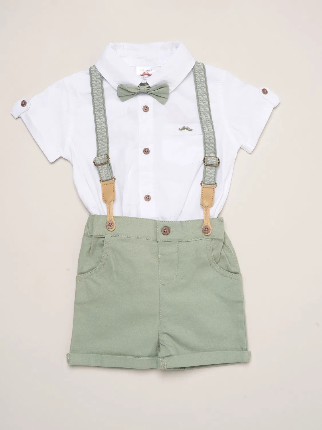 Комплект одежды, имитация рубашки Little Gent, зеленый