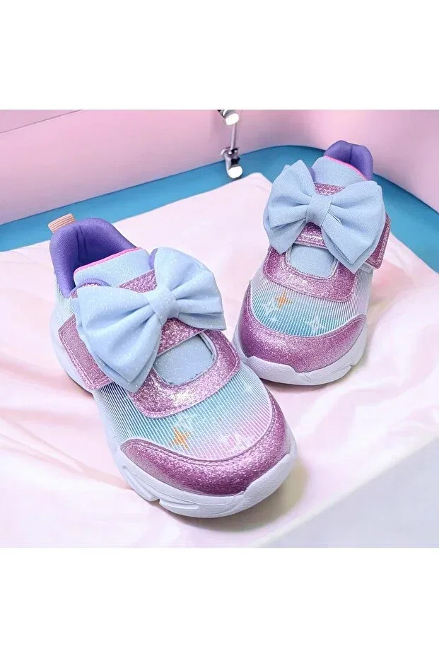 Детские спортивные кроссовки для девочек с подсветкой Patik Bebe, Blue — фото 2