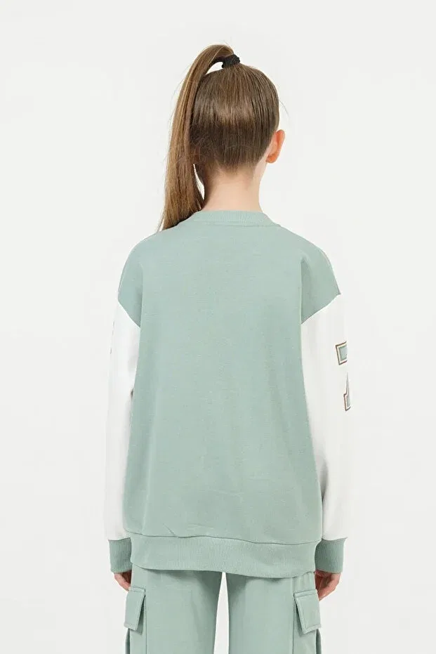 Детский кардиган для девочек с длинным рукавом College Cardigan Dmb Boys & Girls, Mint — фото 3