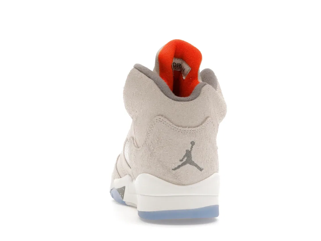 Детские кроссовки Lifestyle с ретро-дизайном Jordan 5 Retro SE, Light Orewood Brown Safety Orange Flat Pewter Sail — фото 4