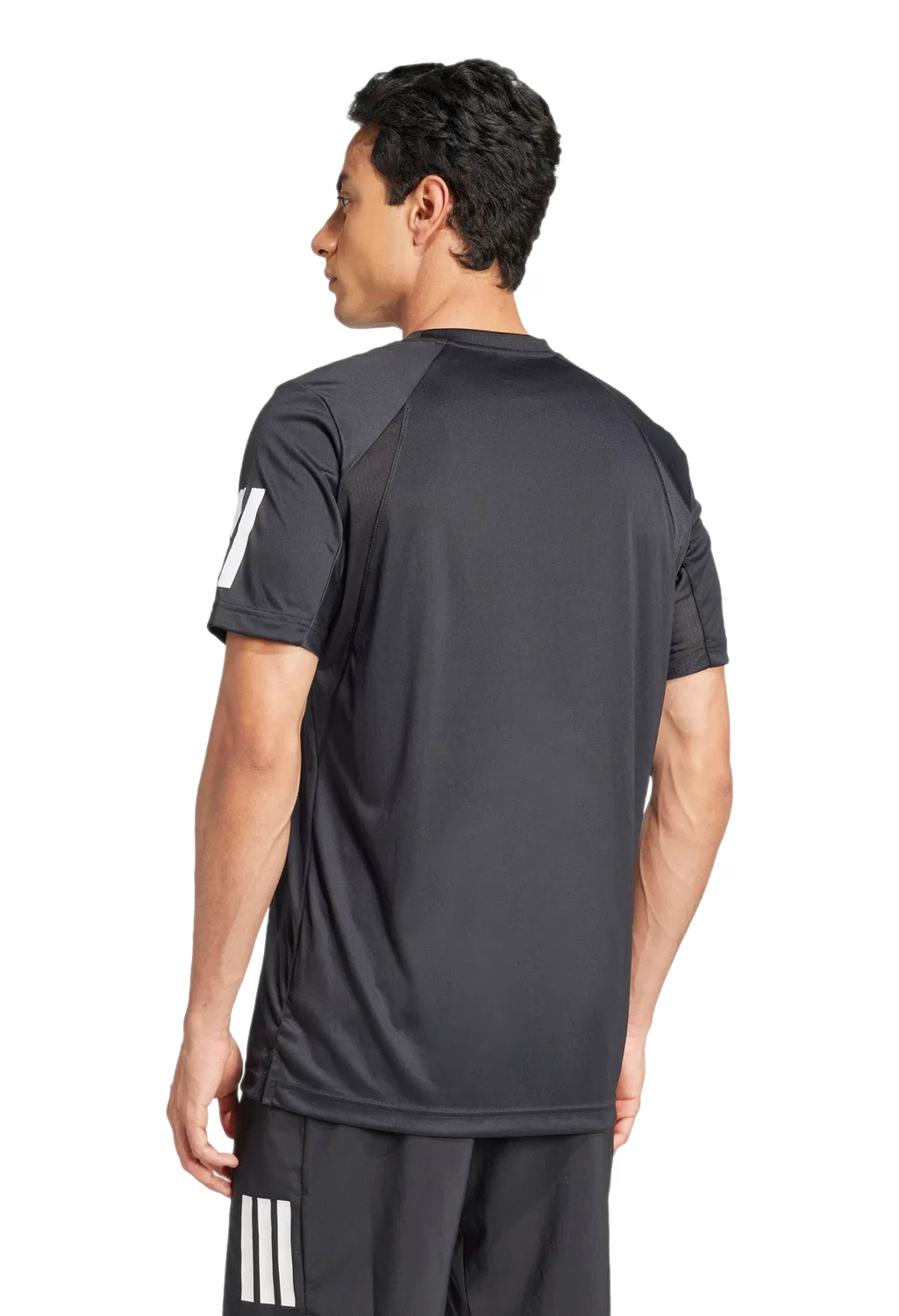 Мужская спортивная футболка T-Shirt с тремя полосками Adidas, черный — фото 4