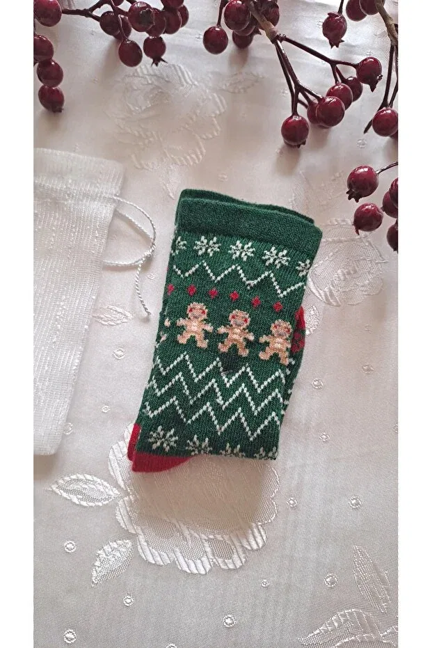 Детские носки с принтом New Year's Baby Socks Soul By A&B, Green — фото 2