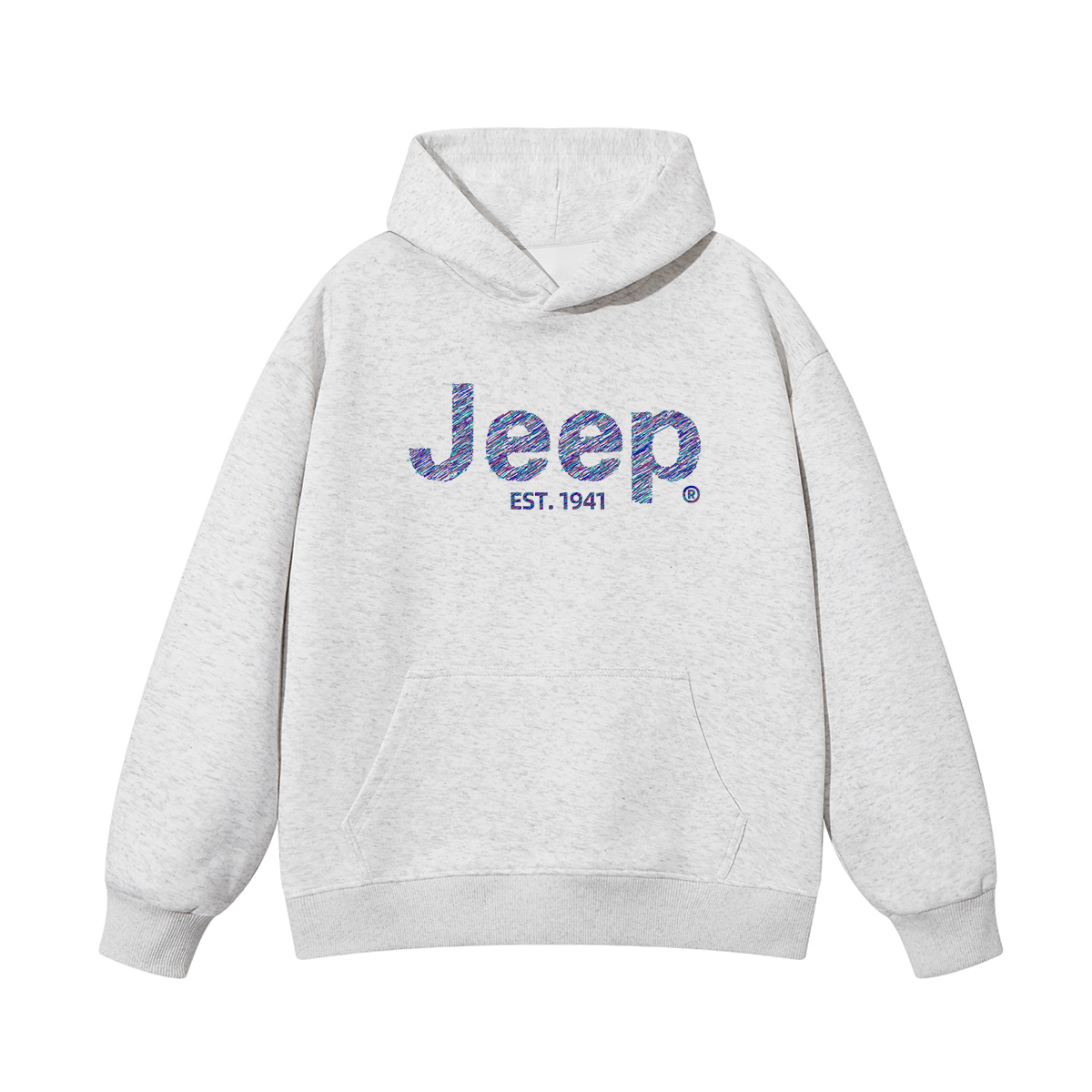 Толстовка с капюшоном утепленная для школьников Jeep, new year красный fleece-lined — фото 3