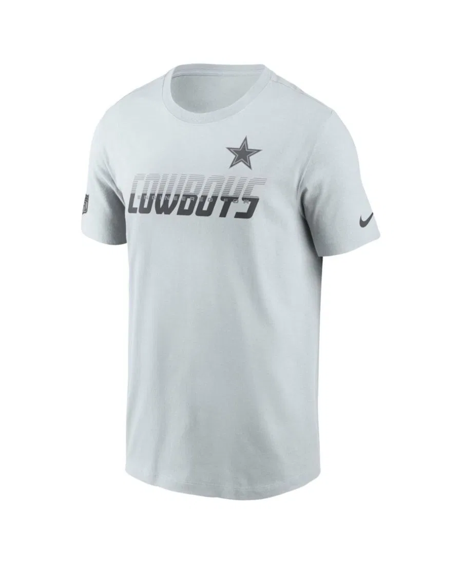 Мужская серая футболка Dri-FIT с символикой команды Dallas Cowboys Nike, Platinum — фото 3
