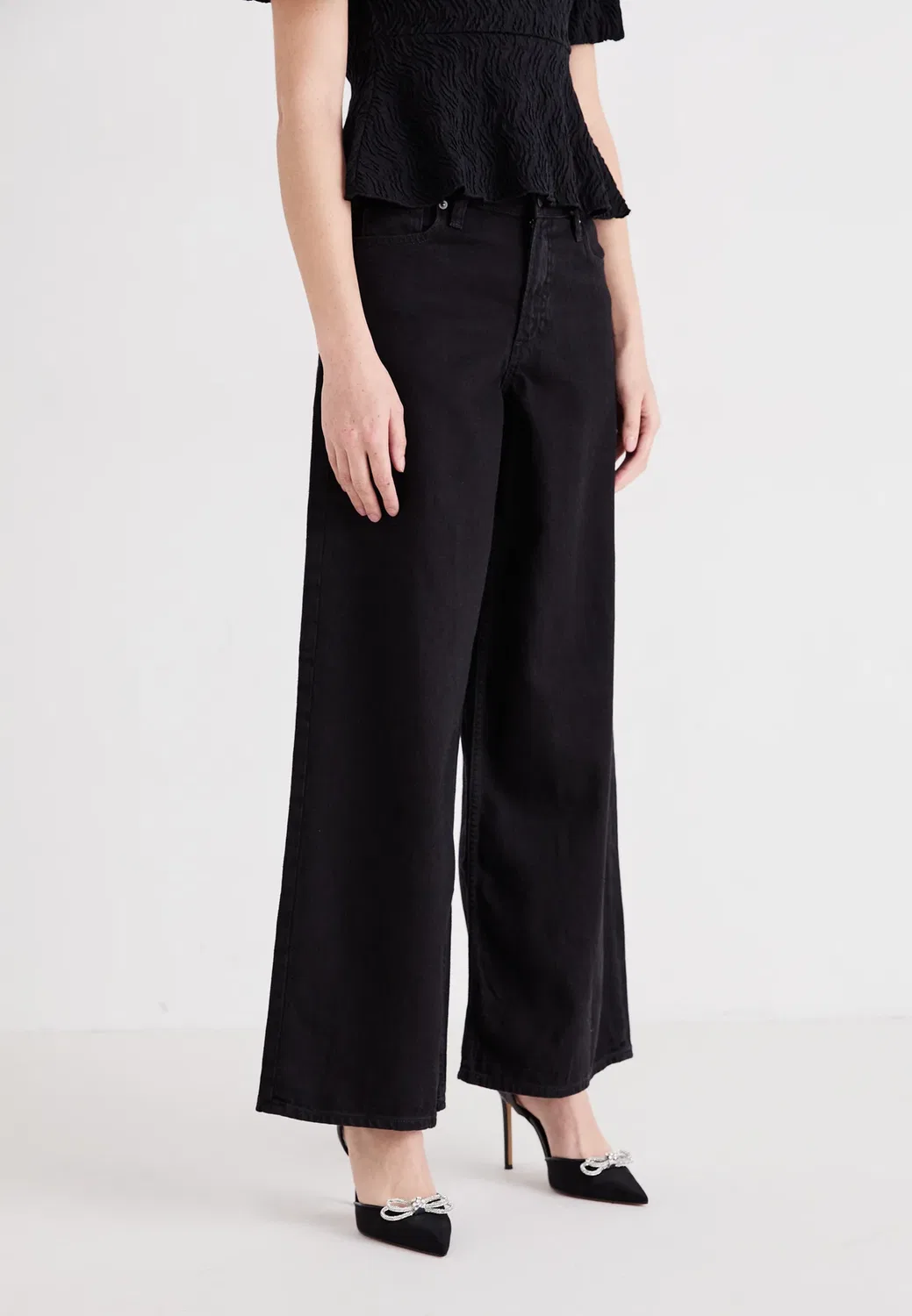 Свободный беккер - широкие штанины Gap, Black Wash