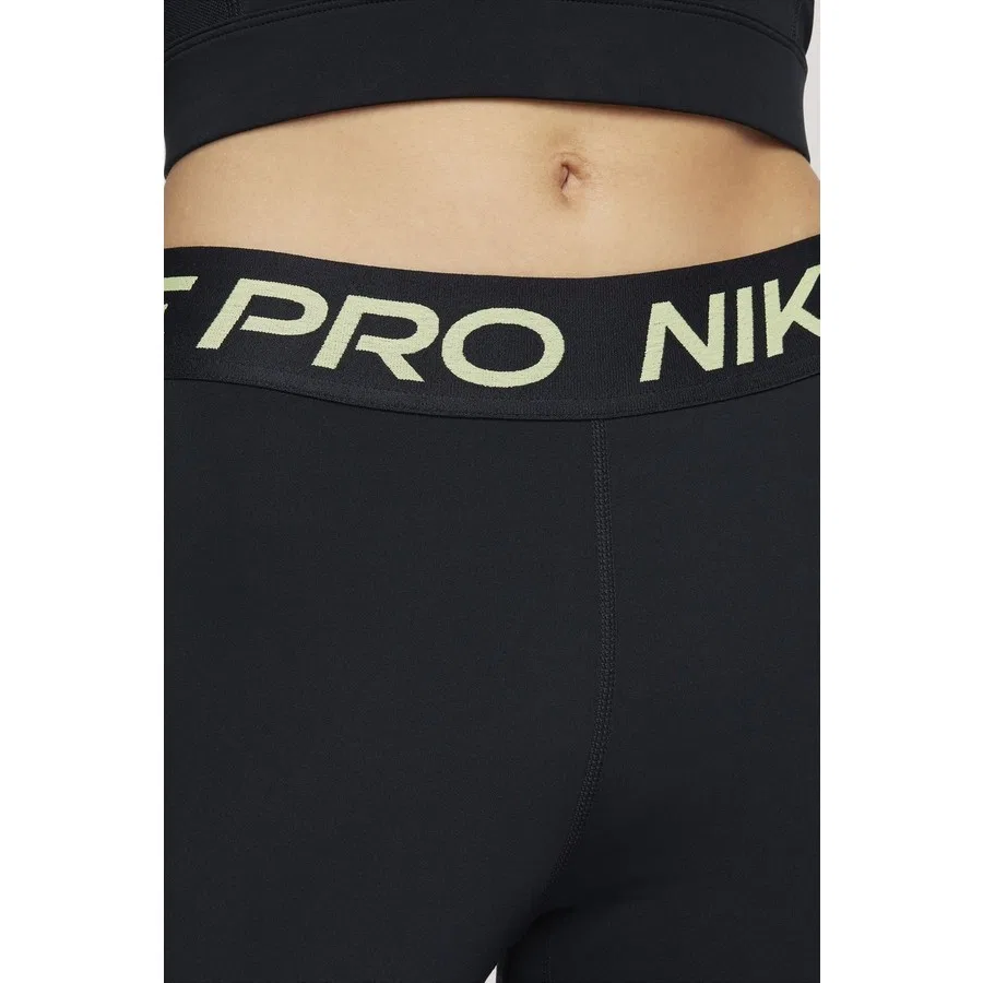 Леггинсы женские с принтом Pro Dri Fit Mid Rise Full Length Leggings Nike, Черный — фото 3