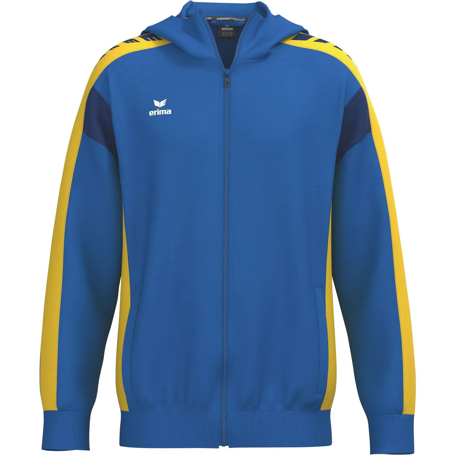 Детская тренировочная куртка с капюшоном Celebrate 125 55Protec, Bunt Navyblau Gelb