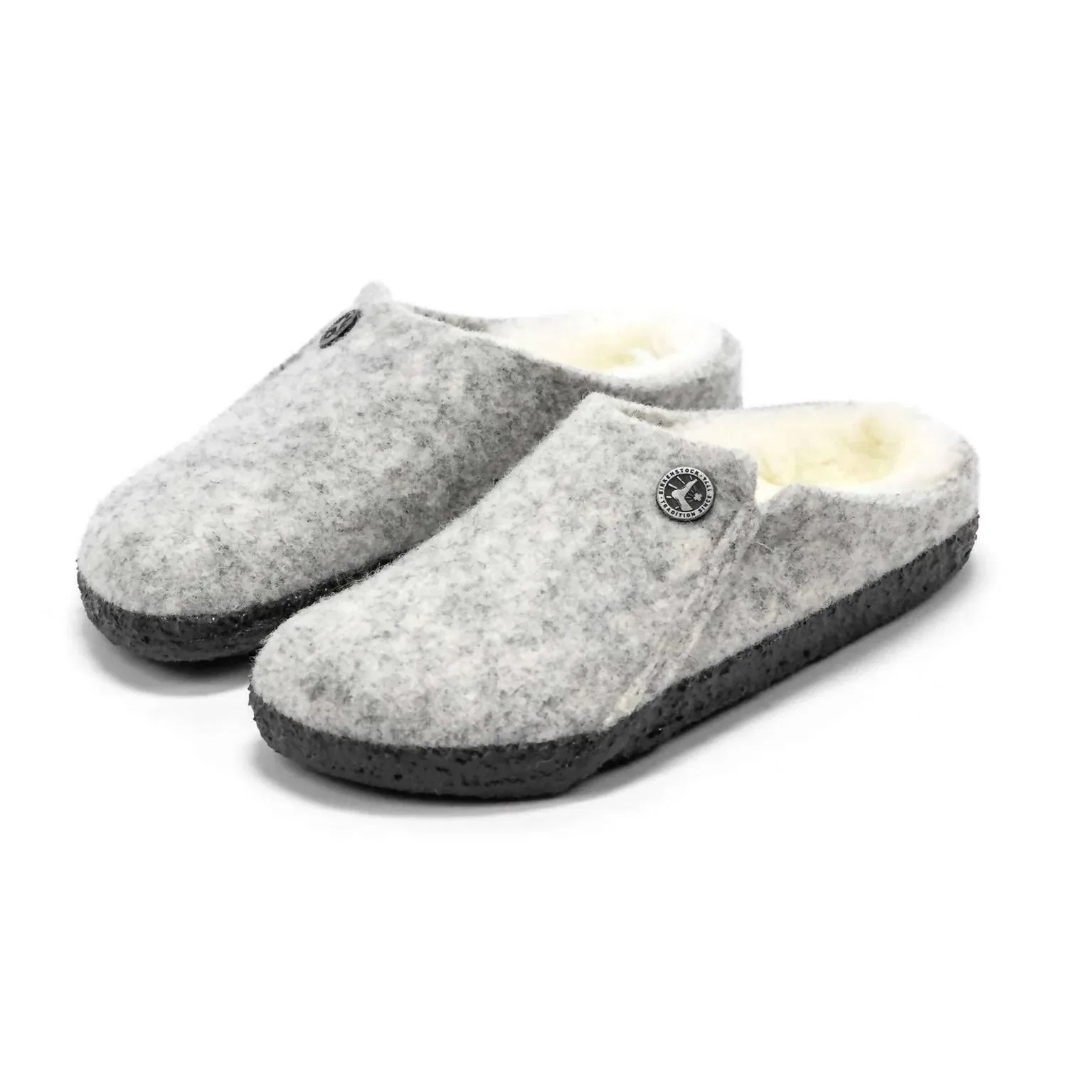 Детские домашние тапочки-клоги на войлочной подошве Zermatt Rivet Kids Comfort Clogs Birkenstock, Light Grey