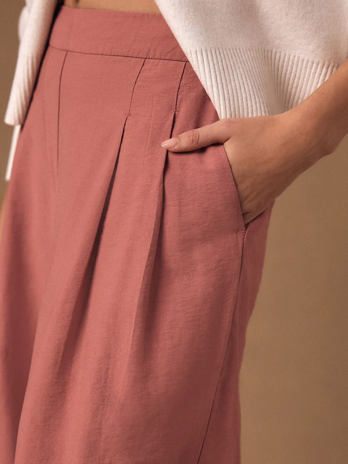 Брюки свободного кроя Rose Pink Next, розовый — фото 4