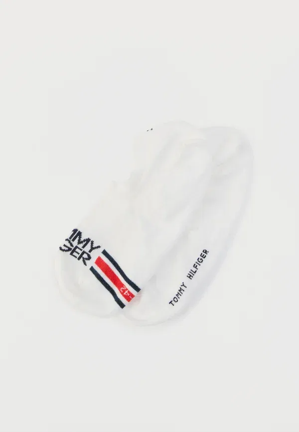 Носки невидимые 2 пары, хлопок Tommy Hilfiger, white, белый