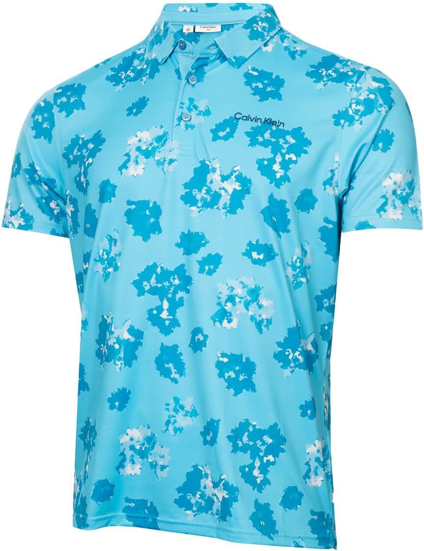 

Мужская влагоотводящая футболка-поло Calvin Klein с цветочным принтом Cyber, Aquarius