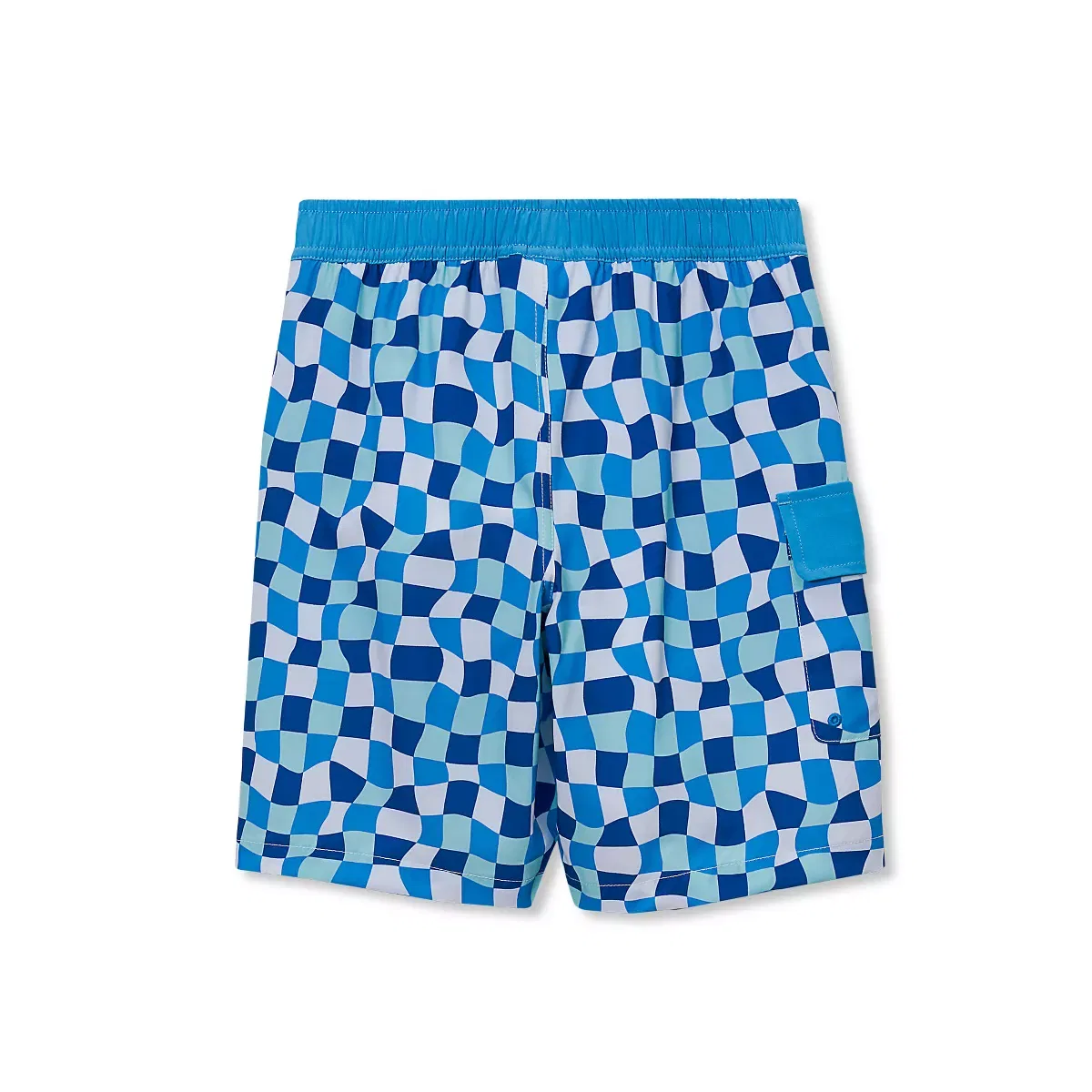 Детские плавки для мальчиков с принтом Lands' End Malibu Blue Check — фото 2